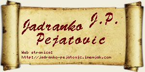 Jadranko Pejatović vizit kartica